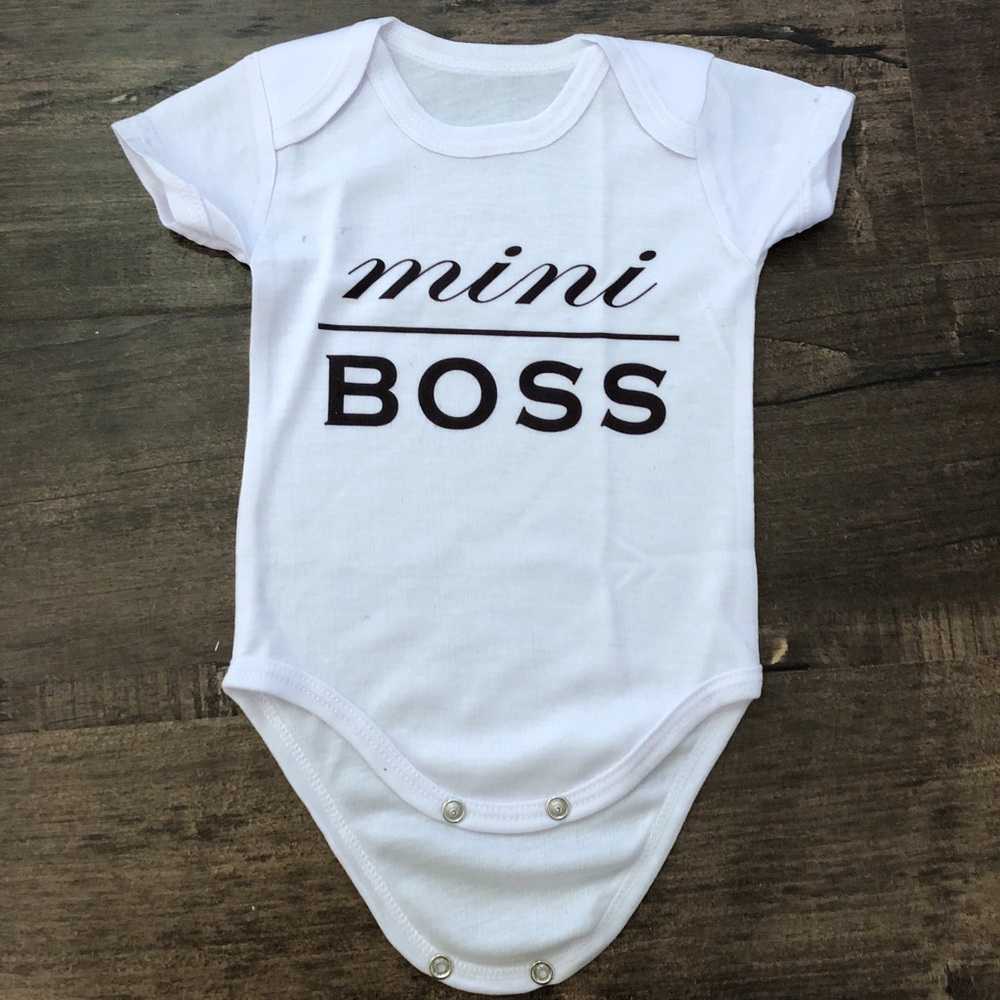 Mini Boss onesie (Baby 6-9 mos)